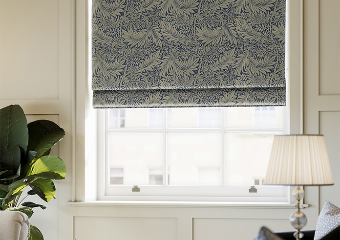 William Morris At Home Larkspur, Woven Indigo - Roman Blind - Image 5